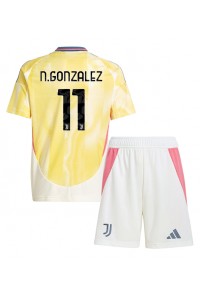 Fotbalové Dres Juventus Nicolas Gonzalez #11 Dětské Venkovní Oblečení 2024-25 Krátký Rukáv (+ trenýrky)